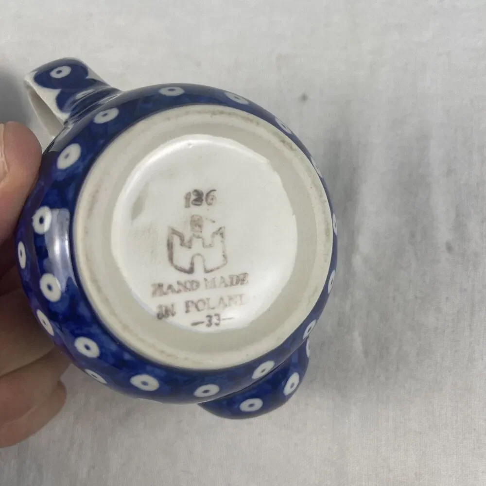 Boleslawiec Polish Pottery Nature Tea Pot with Lid Spout